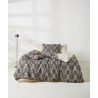Σετ Σεντόνια Υπέρδιπλα 4 Τεμαχίων Kentia Alexei 15 Grey-Black-Mustard-Off White 240x270