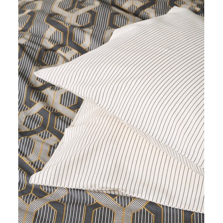 Σετ Μαξιλαροθήκες 2 Τεμαχίων Kentia Alexei 15A Black-Off White 50X70