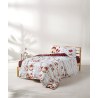 Σετ Παιδικά Σεντόνια Μονά 3 Τεμαχίων Kentia Alpu White-Beige-Orange-Yellow-Green 160x270
