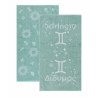 Σετ Πετσέτες Προσώπου 2 Τεμαχίων Kentia Astrology-Didimos Light Blue-Ecru 50X90
