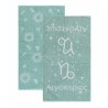 Σετ Πετσέτες Προσώπου 2 Τεμαχίων Kentia Astrology-Egokeros Light Blue-Ecru 50X90