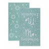 Σετ Πετσέτες Προσώπου 2 Τεμαχίων Kentia Astrology-Scorpios Light Blue-Ecru 50X90