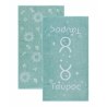 Σετ Πετσέτες Προσώπου 2 Τεμαχίων Kentia Astrology-Tavros Light Blue-Ecru 50X90