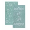 Σετ Πετσέτες Προσώπου 2 Τεμαχίων Kentia Astrology-Toxotis Light Blue-Ecru 50X90