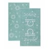 Σετ Πετσέτες Προσώπου 2 Τεμαχίων Kentia Astrology-Zigos Light Blue-Ecru 50X90