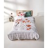 Παιδική Κουβέρτα Βελουτέ Μονή Kentia Aven White-Beige-Orange-Yellow-Green 160x220