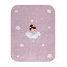 Κουβέρτα Βελουτέ Κούνιας Kentia Balarina Pink-White-Grey-Brown 100x140