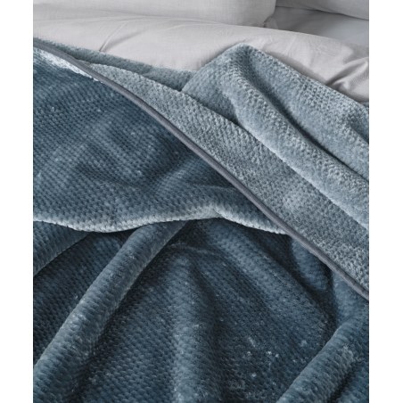 Κουβέρτα Βελουτέ Ημίδιπλη Kentia Bella 2601 Blue 180x220