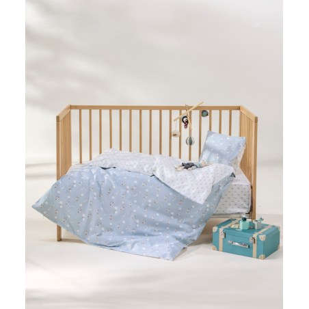 Σετ Σεντόνια Κούνιας 3 Τεμαχίων Kentia Besty Baby Blue-Cream 120x170