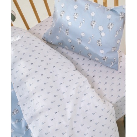 Σετ Σεντόνια Κούνιας 3 Τεμαχίων Kentia Besty Baby Blue-Cream 120x170