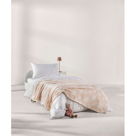 Παιδική Κουβέρτα Fleece Μονή Kentia Bonny Pink-White 160x220