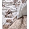 Σετ Παπλωματοθήκη Υπέρδιπλη 3 Τεμαχίων Kentia Cruso White-Brown 225x245