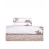 Σετ Σεντόνια Υπέρδιπλα 4 Τεμαχίων Kentia Cruso White-Brown 240x270