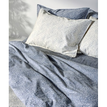 Σετ Παπλωματοθήκη King Size 3 Τεμαχίων Kentia Elsy 01 Beige- Raf Blue 260x240