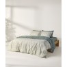 Σετ Παπλωματοθήκη King Size 3 Τεμαχίων Kentia Elsy 02 Beige- Green 260x240
