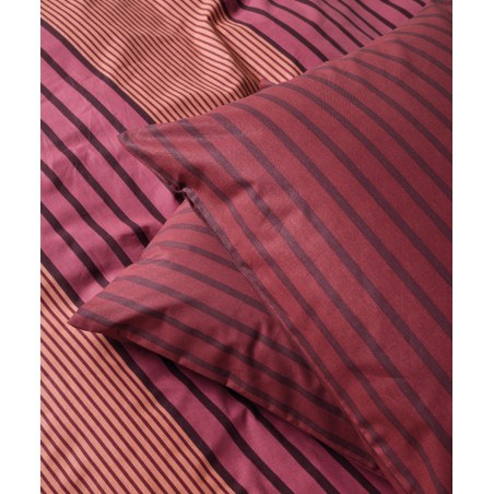 Σετ Σεντόνια Μονά Με Λάστιχο 3 Τεμαχίων Kentia Esra 17 Burgundy-Dark Red-Orange 90x200+35