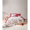 Σετ Παπλωματοθήκη Μονή 2 Τεμαχίων Kentia Feliz Off White-Red-Green-White 165x245