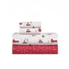Σετ Σεντόνια Υπέρδιπλα 4 Τεμαχίων Kentia Feliz Off White-Red-Green-White 240x270