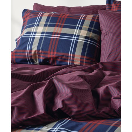 Σετ Παπλωματοθήκη Μονή 2 Τεμαχίων Kentia Festival 01 Red-Blue-Khaki 165x245