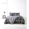 Σετ Παπλωματοθήκη Μονή 2 Τεμαχίων Kentia Festival 30 Black-Grey-White 165x245