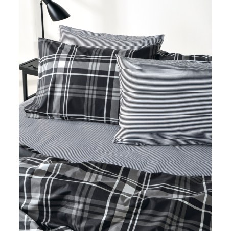 Σετ Σεντόνια Μονά 3 Τεμαχίων Kentia Festival 30 Black-Grey-White 160x270