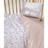 Σετ Σεντόνια Λίκνου 2 Τεμαχίων Kentia Giffy White-Beige-Black 70x120