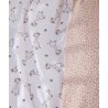 Σετ Σεντόνια Λίκνου 2 Τεμαχίων Kentia Giffy White-Beige-Black 70x120