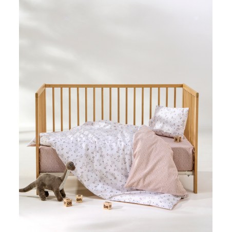 Σετ Σεντόνια Κούνιας 3 Τεμαχίων Kentia Giffy White-Beige-Black 120x170