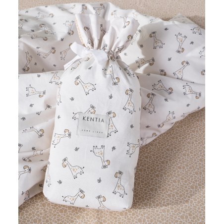 Σετ Παιδικά Σεντόνια Μονά 3 Τεμαχίων Kentia Giffy White-Beige-Black 160x245