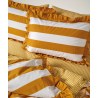 Σετ Παπλωματοθήκη Ημίδιπλη 2 Τεμαχίων Kentia Iokasti 03 Mustard-White 185x245
