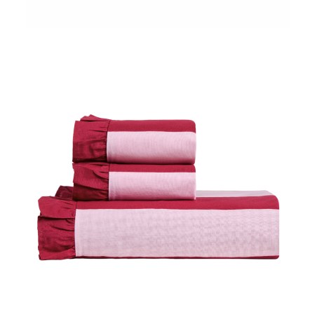Σετ Παπλωματοθήκη Μονή 2 Τεμαχίων Kentia Iokasti 27 Magenta-Pink 165x245