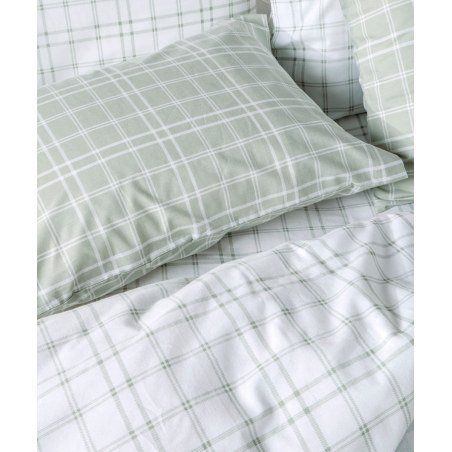 Σετ Παπλωματοθήκη Ημίδιπλη 2 Τεμαχίων Kentia Jinu 36 Light Green-White 185x245