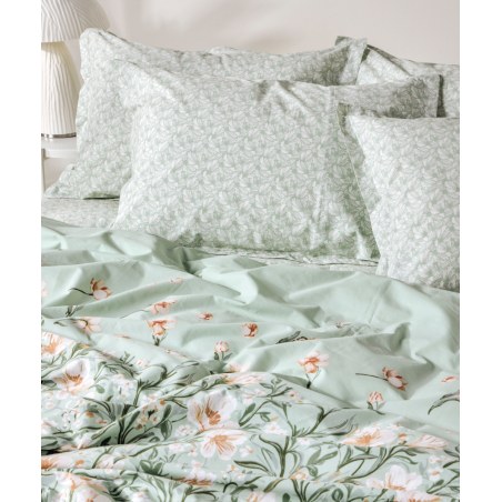 Σετ Σεντόνια Υπέρδιπλα 4 Τεμαχίων Kentia Judith Green-Beige-Orange 240x270
