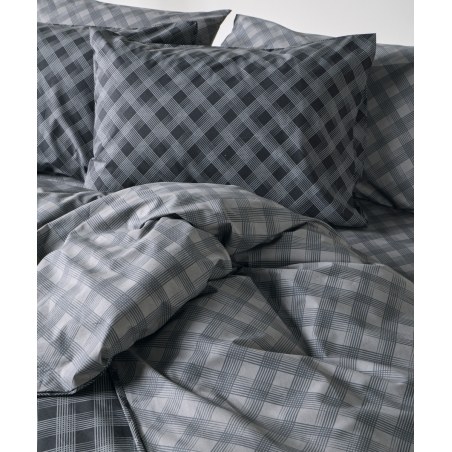 Σετ Παπλωματοθήκη Μονή 2 Τεμαχίων Kentia Karavagio 30 Anthracite-Light Grey 165x245