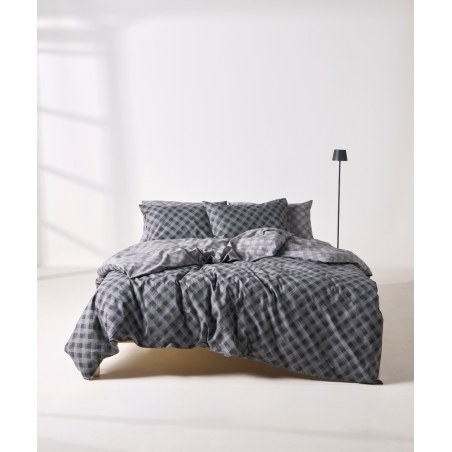 Σετ Σεντόνια Μονά 3 Τεμαχίων Kentia Karavagio 30 Anthracite-Light Grey 160x270