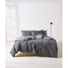Σετ Σεντόνια Μονά 3 Τεμαχίων Kentia Karavagio 30 Anthracite-Light Grey 160x270