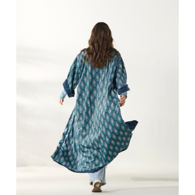 Κιμονό Kentia Ladon 02 Blue- Green- Beige
