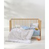 Σετ Σεντόνια Λίκνου 2 Τεμαχίων Kentia Leontel Cream-Ciel-Green-Brown 70x120
