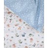 Σετ Σεντόνια Λίκνου 2 Τεμαχίων Kentia Leontel Cream-Ciel-Green-Brown 70x120