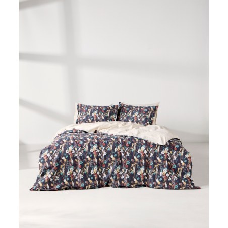 Σετ Μαξιλαροθήκες 2 Τεμαχίων Kentia Liliver Dark Grey-White-Beige-Red-Green 50X70