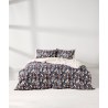 Σετ Σεντόνια Υπέρδιπλα 4 Τεμαχίων Kentia Liliver Dark Grey-White-Beige-Red-Green 240x270