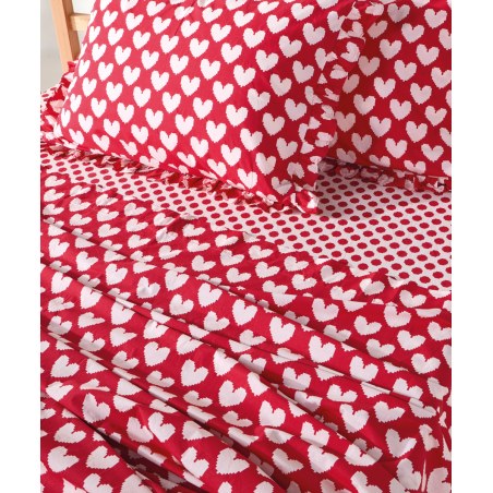 Σετ Παιδικά Σεντόνια Ημίδιπλα 3 Τεμαχίων Kentia Lola Red-Pink 190x270
