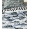 Σετ Παιδικά Σεντόνια Μονά 3 Τεμαχίων Kentia Lukas Grey-Black-White-Green 160x270