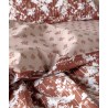 Σετ Σεντόνια King Size με Λάστιχο 4 Τεμαχίων Kentia Mado Terracotta-White 180x200+35