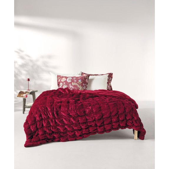 Κουβερτοπάπλωμα Μονό Kentia Marshmallow 05 Bordeaux 160x220