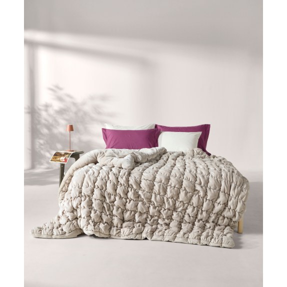 Κουβερτοπάπλωμα Μονό Kentia Marshmallow 12 Beige 160x220