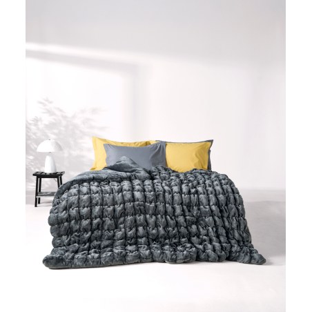 Κουβερτοπάπλωμα Υπέρδιπλο Kentia Marshmallow 24 Dark Grey 220x240