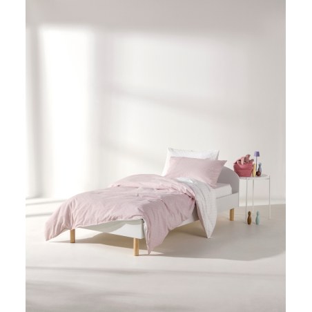 Σετ Παπλωματοθήκη Μονή 2 Τεμαχίων Kentia Mary 14 Light Pink-White 165x245
