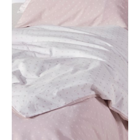 Σετ Παπλωματοθήκη Μονή 2 Τεμαχίων Kentia Mary 14 Light Pink-White 165x245