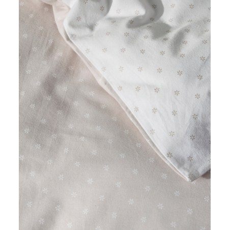 Σετ Παπλωματοθήκη Μονή 2 Τεμαχίων Kentia Mary 26 Beige-White 165x245